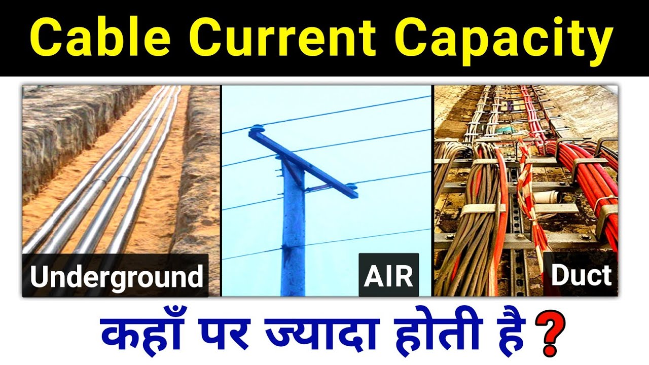 Difference in Overhead Underground & Duct Power System | केबल करंट कैपेसिटी कहाँ पर ज्यादा रहती है?
