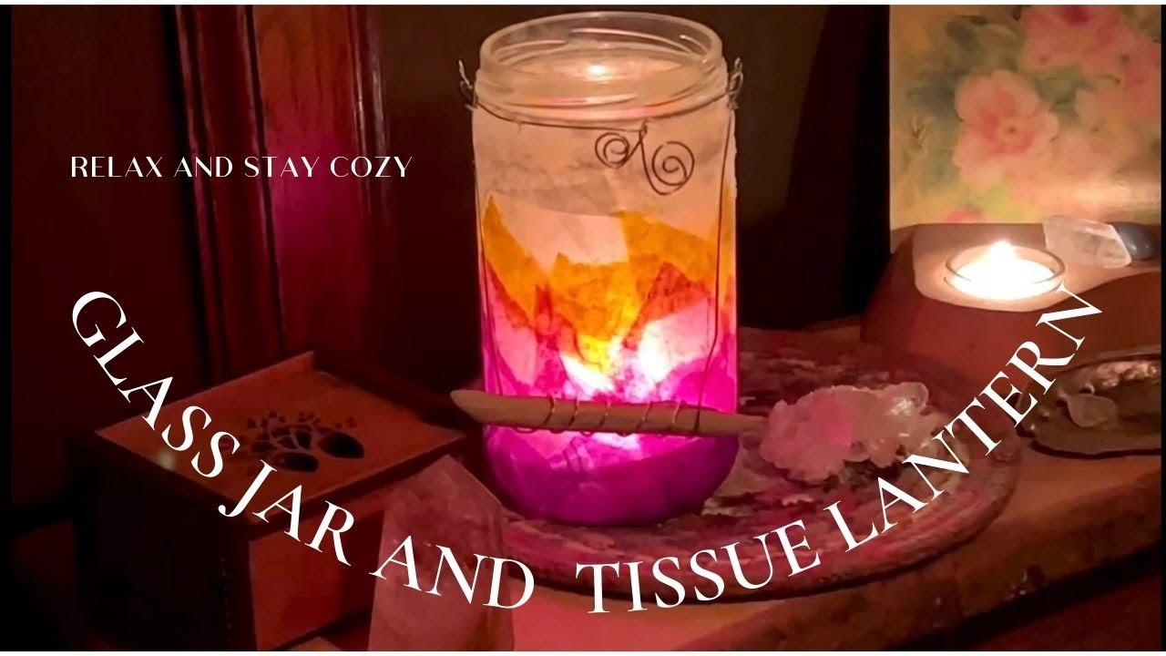 Making Jar Lanterns - Tissue Paper Crafts - Crafts that kids love
