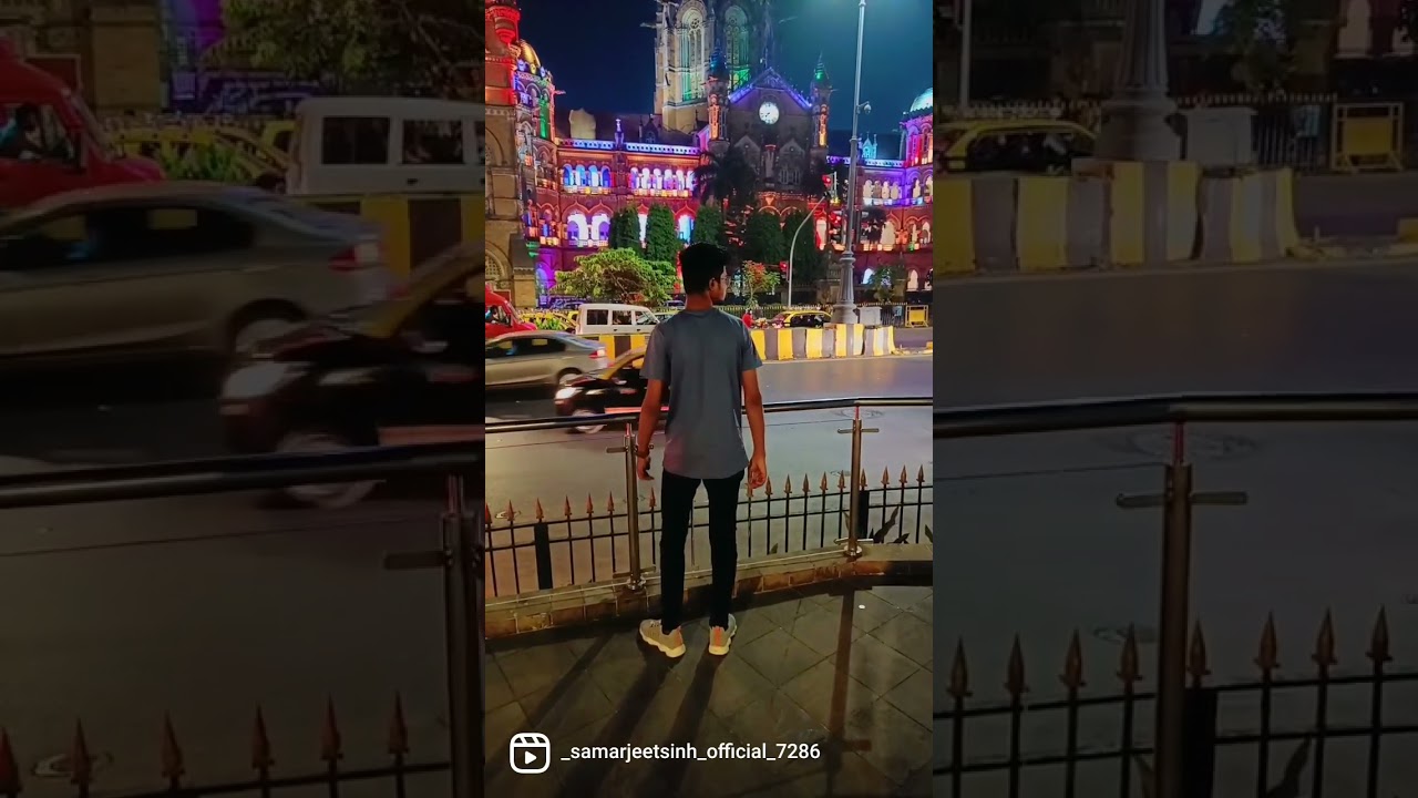 🤓   Mumbai station night view 🌃       #cst #station #viral #youtubeshorts #explore #views