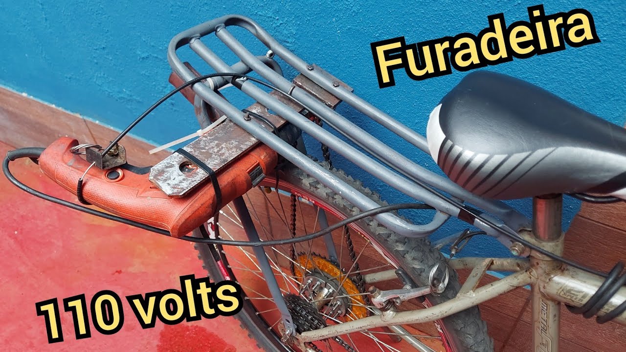 testando bicicleta com furadeira 110 volts  (modificada)
