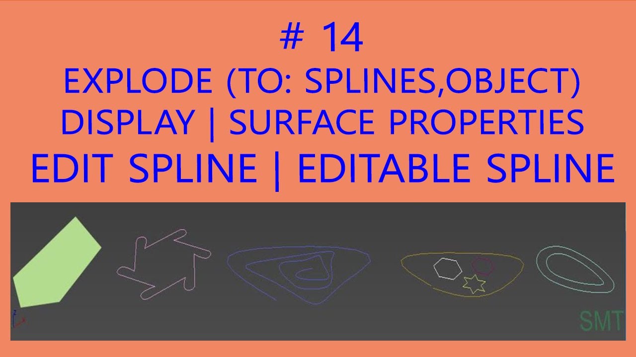EXPLODE | DISPLAY | SURFACE PROPERTIES | EDIT SPLINE | 3DS MAX TUTORIAL IN TAMIL | SMT