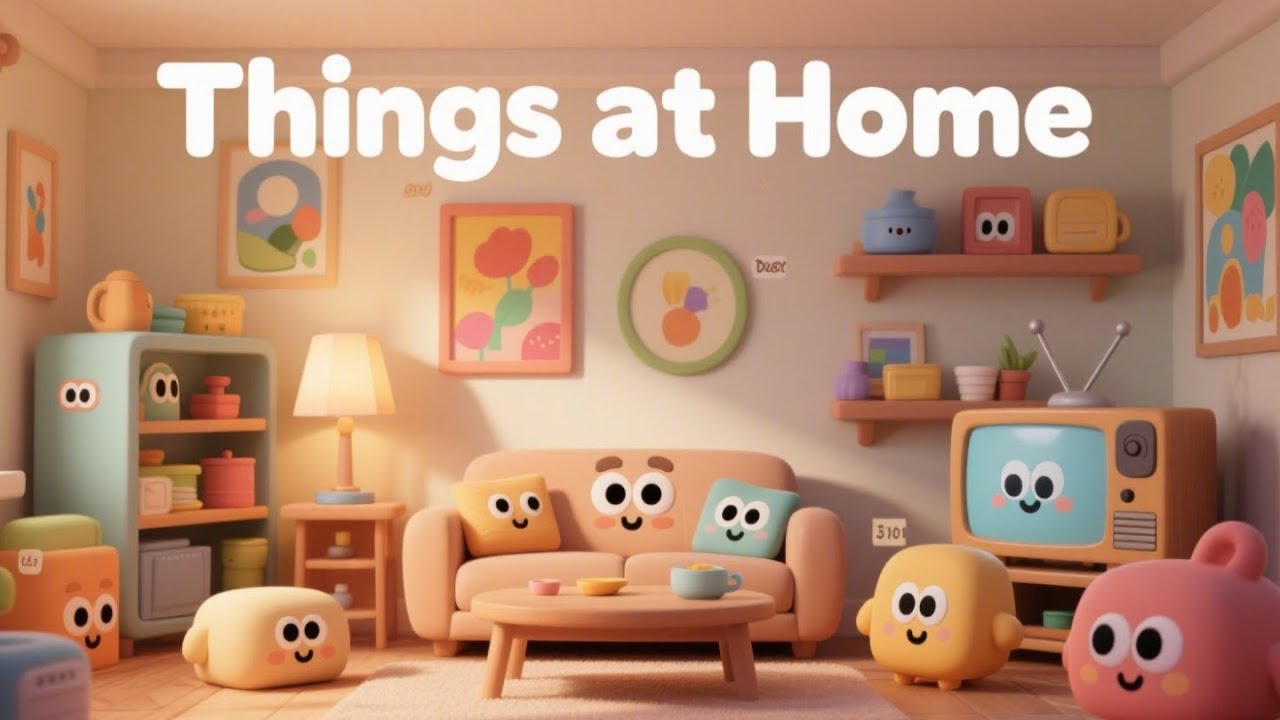 Things at Home for Kids 🏠 | Learn Household Vocabulary | Starbright Learners