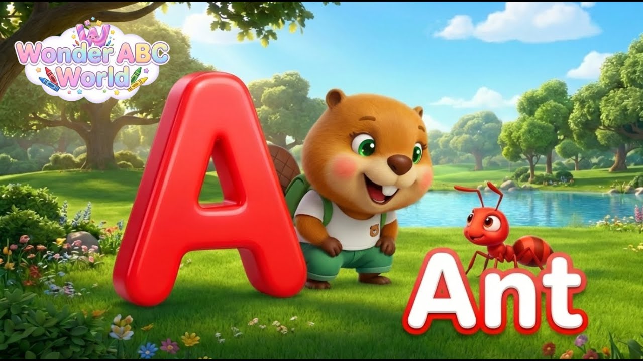 Learning in picnic time! ✨Letters A, B, C, D, E | Phonics Song for Toddlers | Wonder ABC World