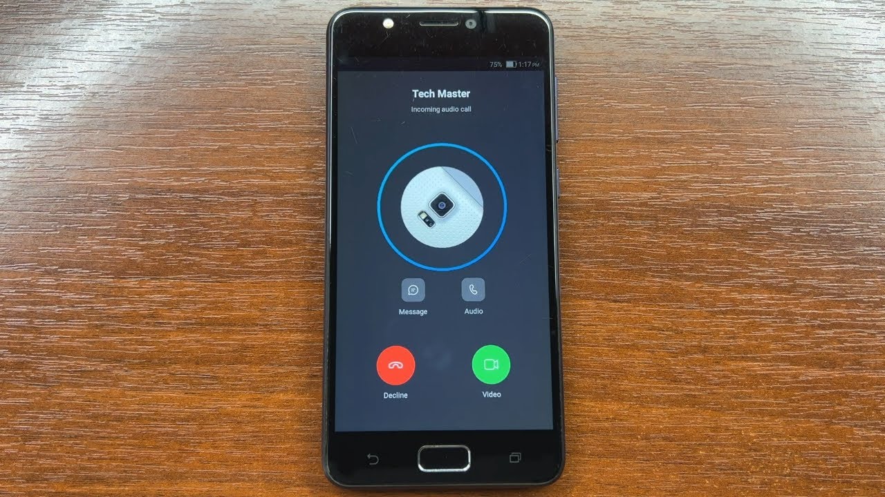 Asus Zenfone 4 Max Android 8 Skype Incoming Call Ringtone and Chat