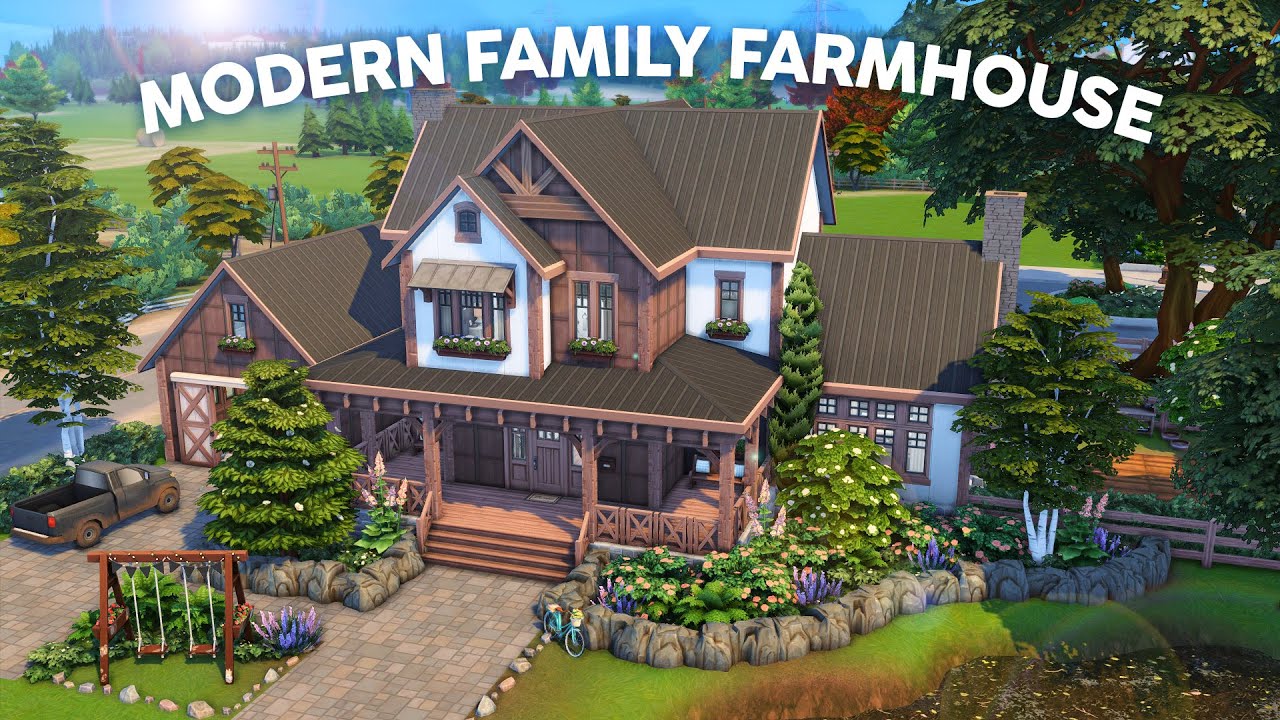 Modern Family Farmhouse // The Sims 4 Speed Build