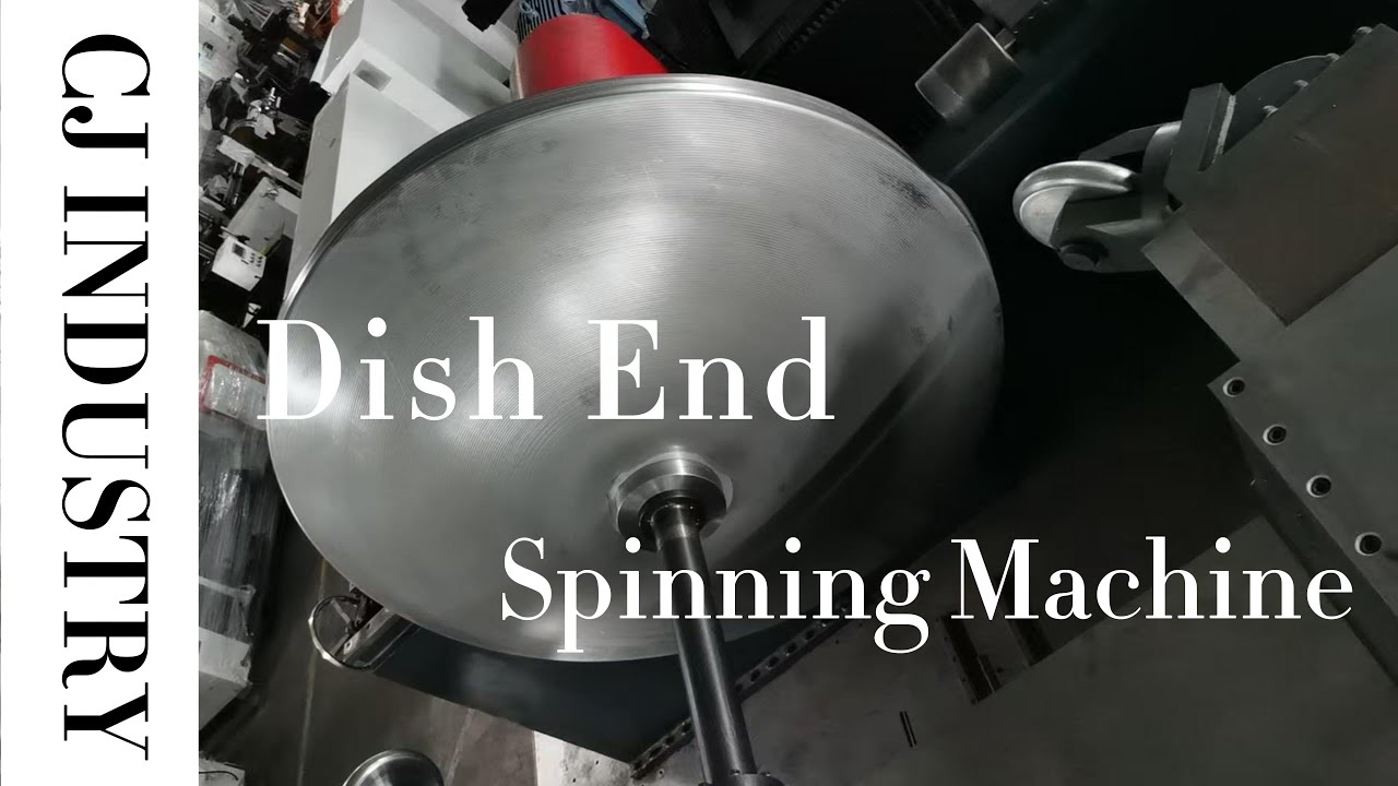 Dish end spinning machine