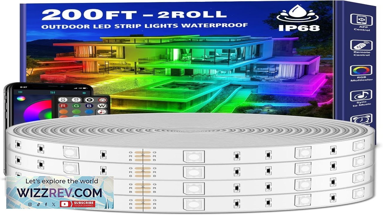 200ft Outdoor LED Strip Lights Waterproof 1 RollIP68 Outside Led Light Strips Review