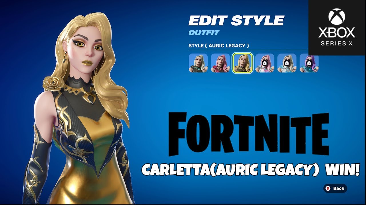 FORTNITE  CARLETTA(AURIC LEGACY)  WIN! XBOX CHAPTER 7 SEASON 1