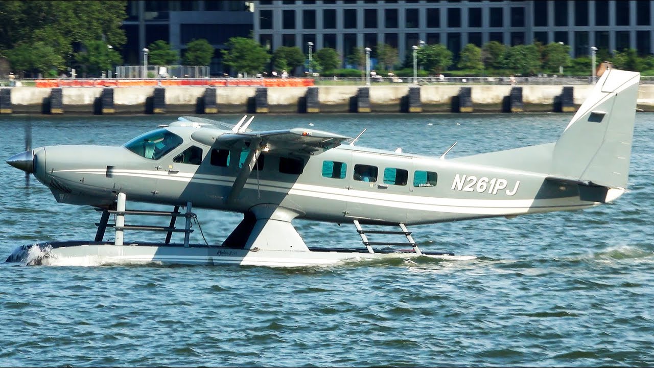 Epic Seaplane Activity on NYC's East River — Floatplanes in Action