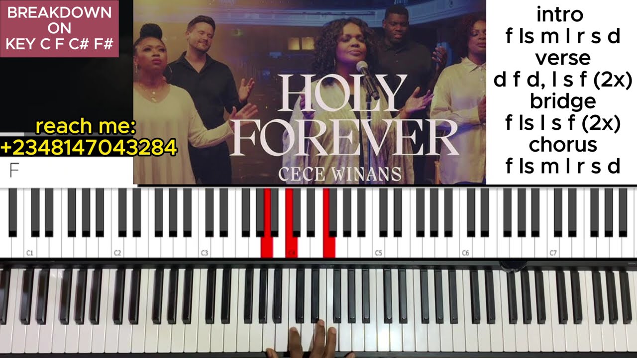 Holy Forever (Live) - | УРОКИ ФОРТЕПИАНО | ТОНАЛЬНОСТЬ C F C# F# Bethel Music, Дженн Джонсон и Си...