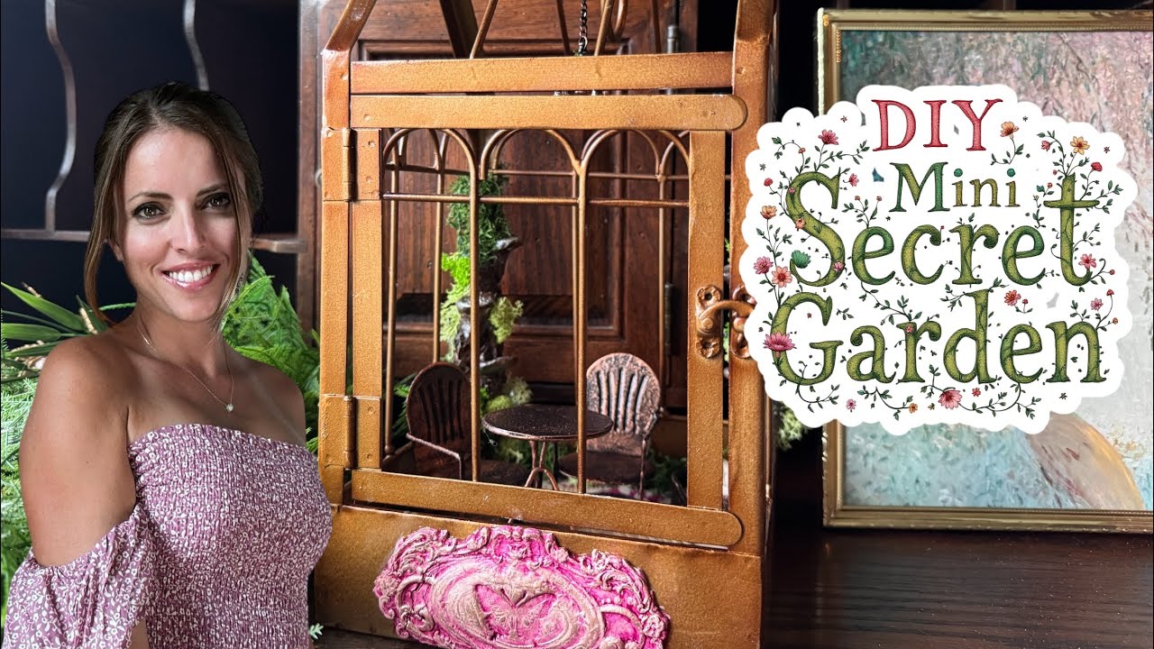 DIY Mini Secret Garden, Upcycled Enchanted Fairy Style, Whimsical Creation @SolbeeHome 