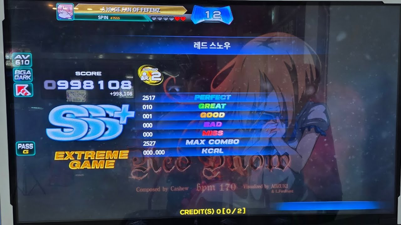 [PIU PHOENIX] 레드 스노우 CO-OP 998.1k EG
