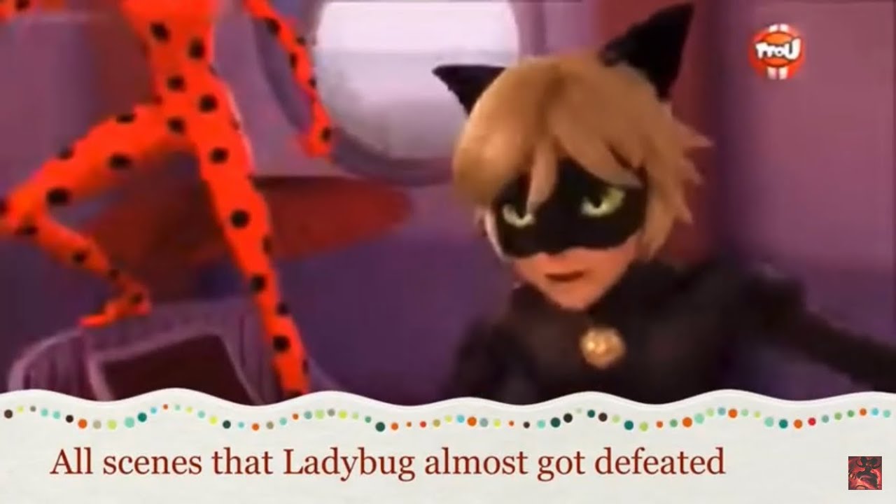 All Scenes that Ladybug almost got Defeated