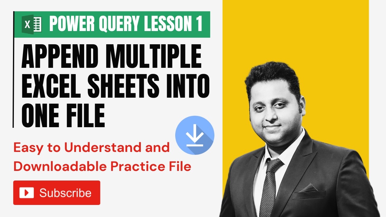 Append Data From Multiple Excel Sheets into One File | #excel #powerquery