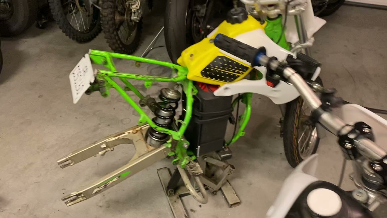 How to build a electric mini motorcycle based on a kx65 frame and a hub motor kit
