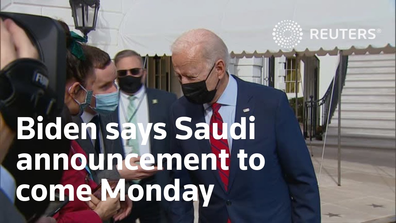 Biden says Saudi announcement to come Monday