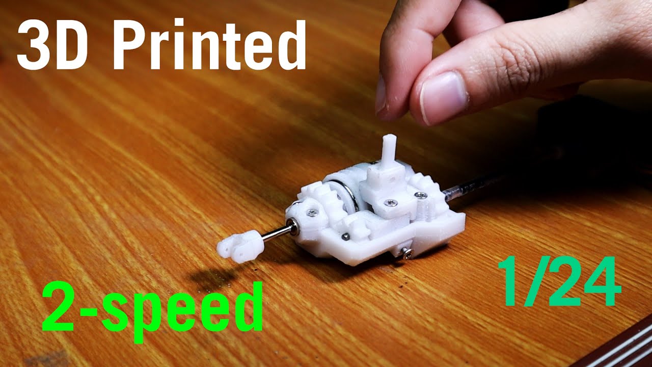3D Printed 2-Speed Gear Box for 1/24 RC Car