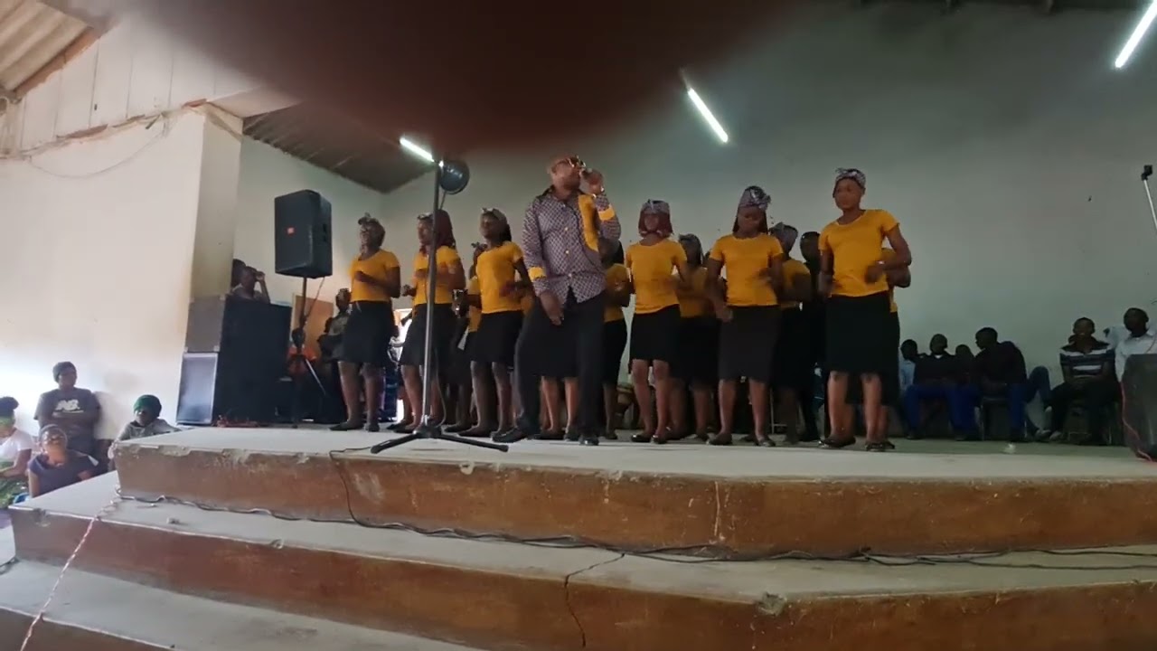 Kanyama Brethren In Christ Church praise team during the National youth camp music competition