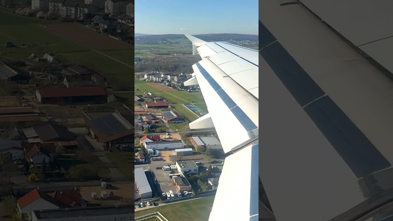 Lufthansa Airbus A320 landing in Frankfurt FRA, from Paris CDG #airbus  #lufthansa #a320  #aviation