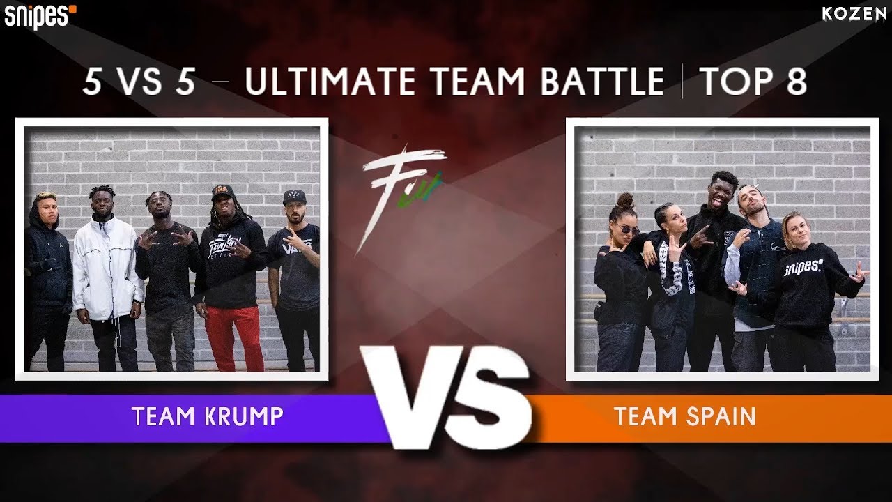 SNIPES FUNKIN STYLEZ 2019 - ULTIMATE TEAM BATTLE -  BEST 8 -  Krump vs. Spain