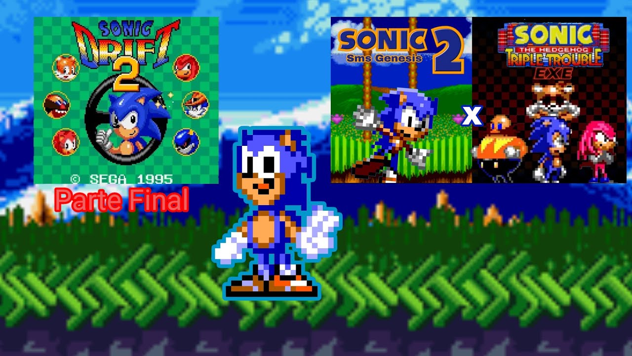 Live Pt173 : Jogando Sonic Drift 2 Pt Final + Sonic 2 Sms Genesis e Sonic Triple Trouble exe