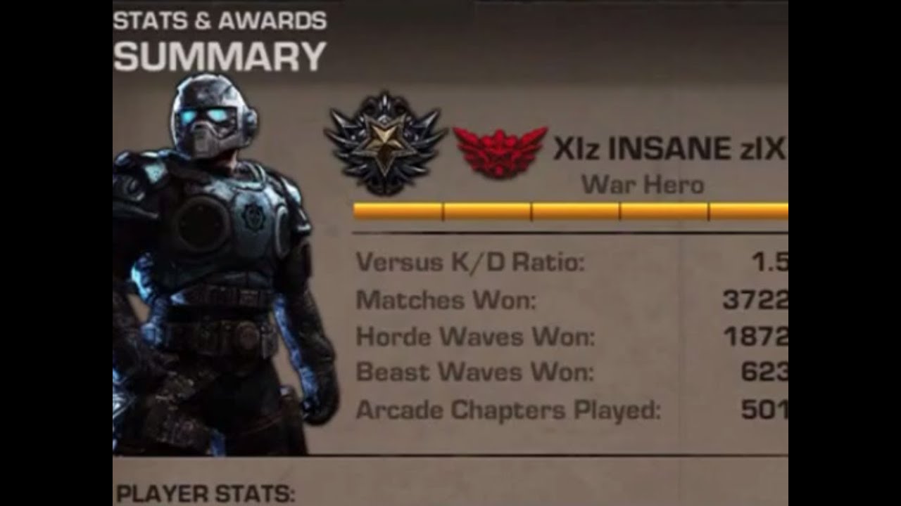 Gears Of War 3 | Reinicio de nivel | Estadisticas, Medallas,e Insignias