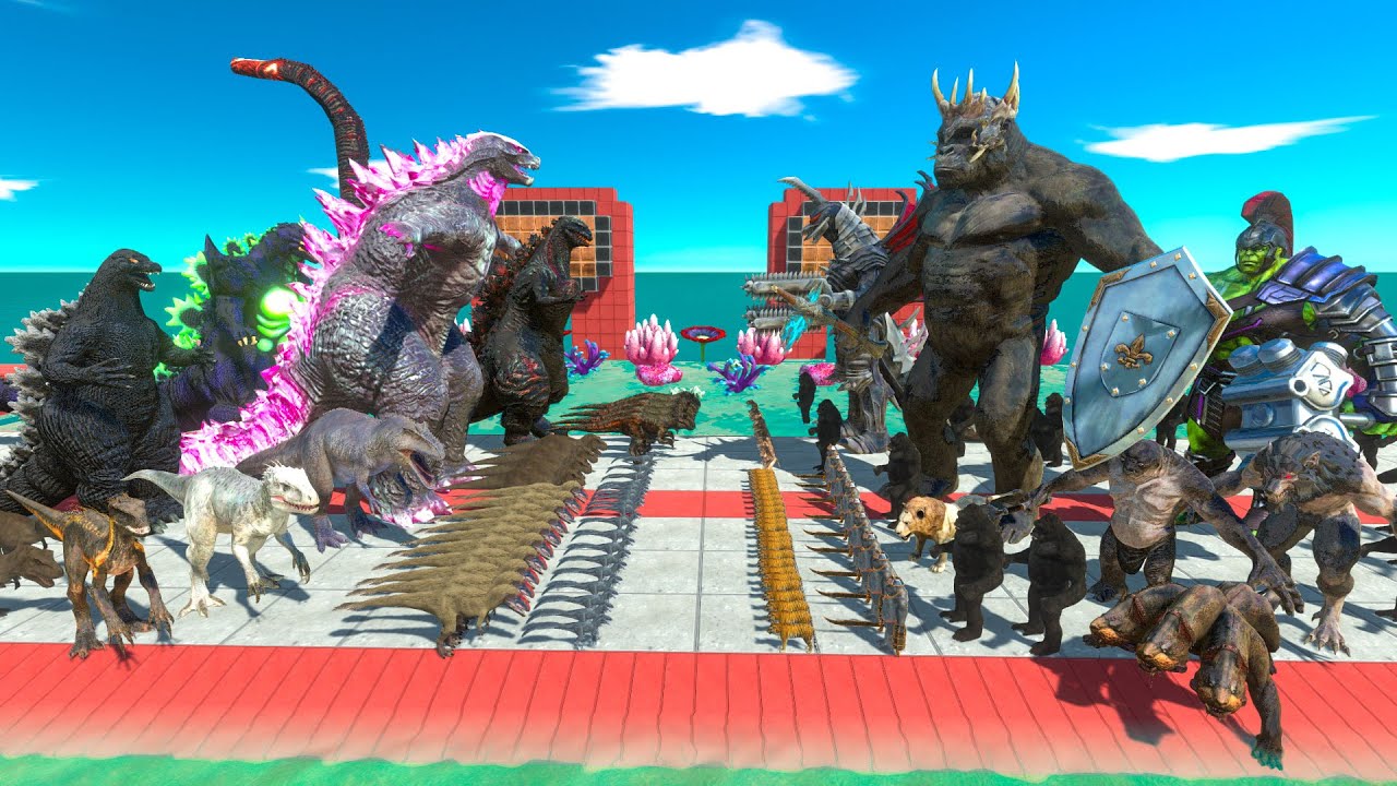 Godzilla vs. Kong - Team Godzilla The New Empire VS Team NEW Warrior KONG - King of The Monster War