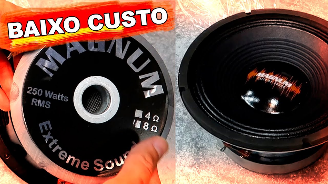 Médio de BAIXO CUSTO Magnum 250 RMS 8 Pol - Review Completo InfinitySom