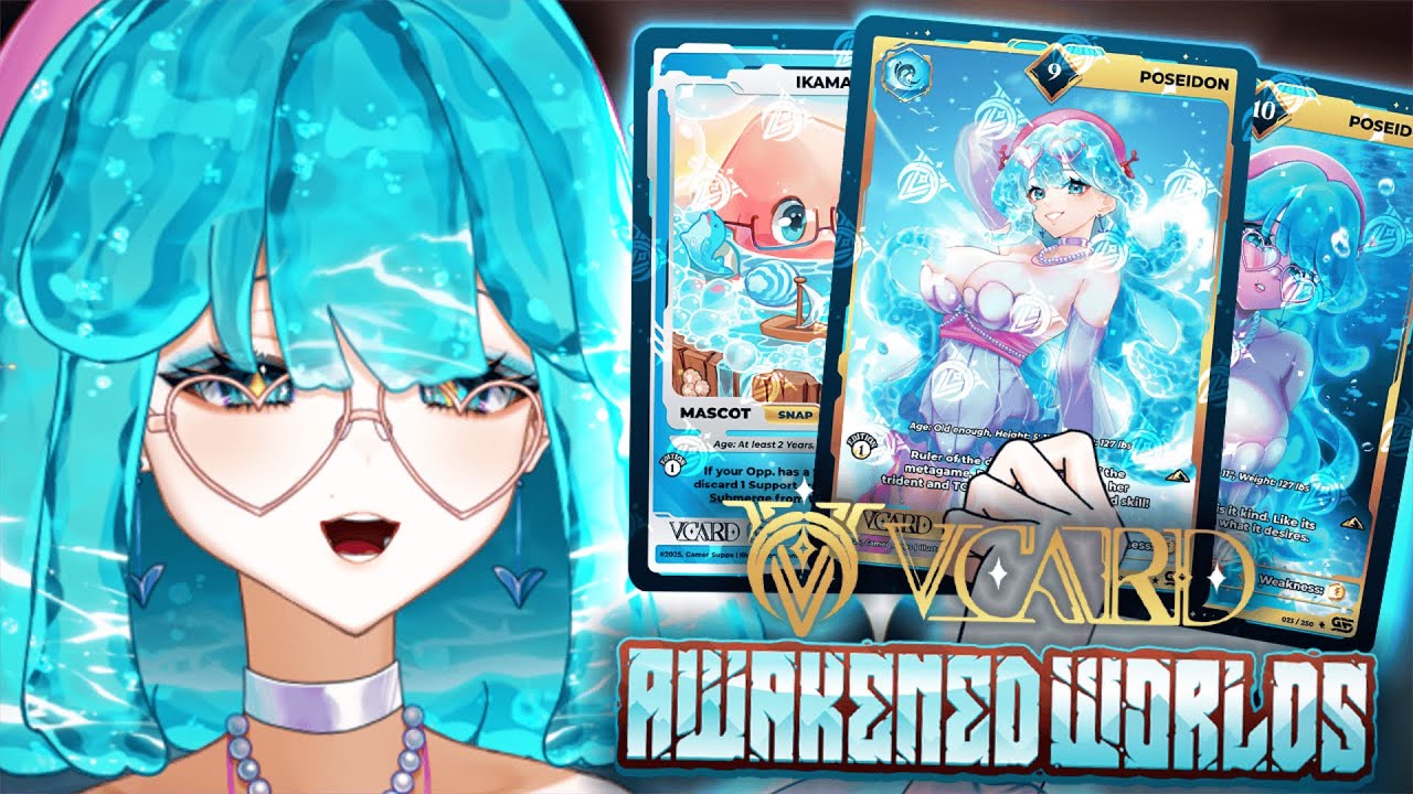 I'M IN A TCG?! VCard Awakened Worlds Booster Box UNBOXING!