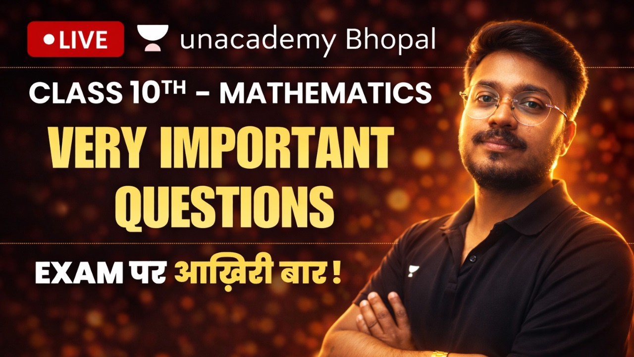 LIVE🚨 Class 10th Maths - Very Important Questions for Students🔥 | Board Exam Special #boardexam2026