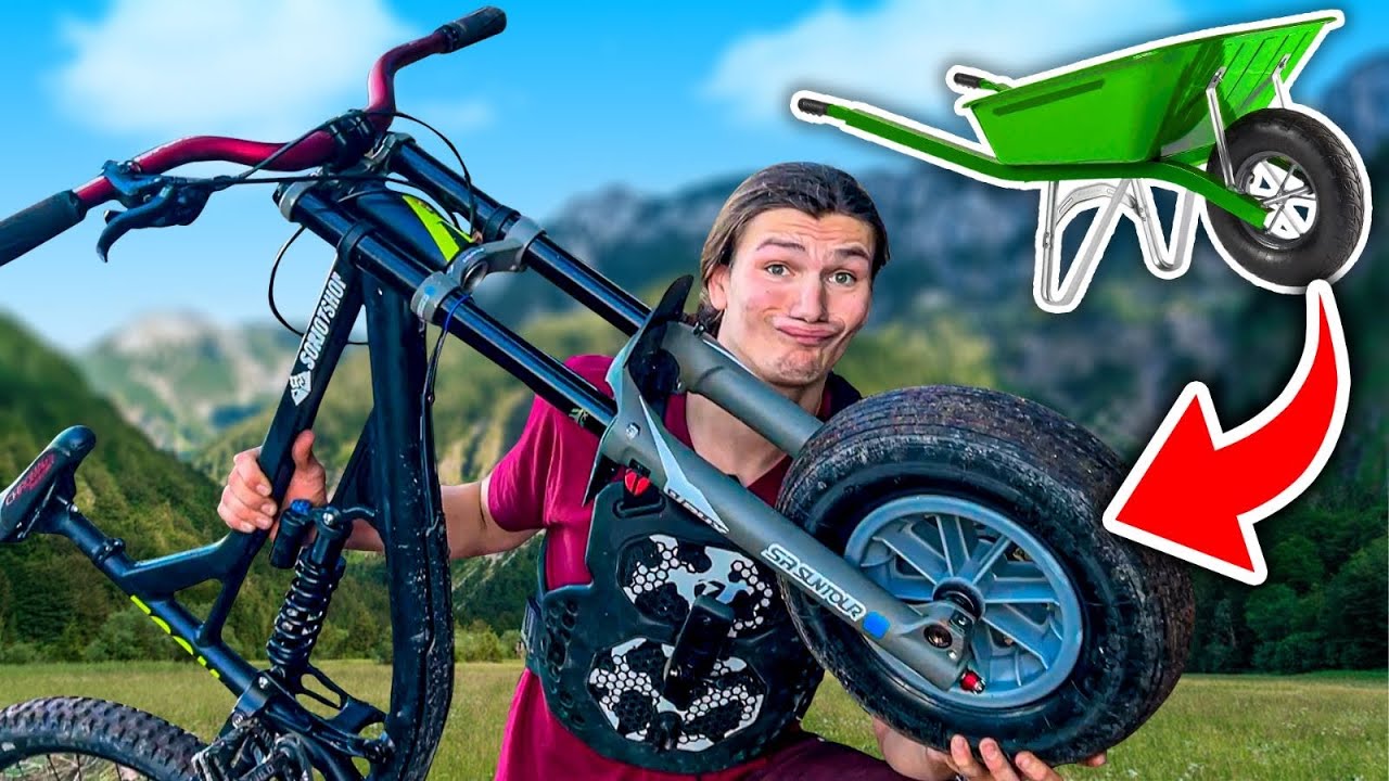 Je mets une roue de Brouette sur mon VTT ! (oui c'est possible!)