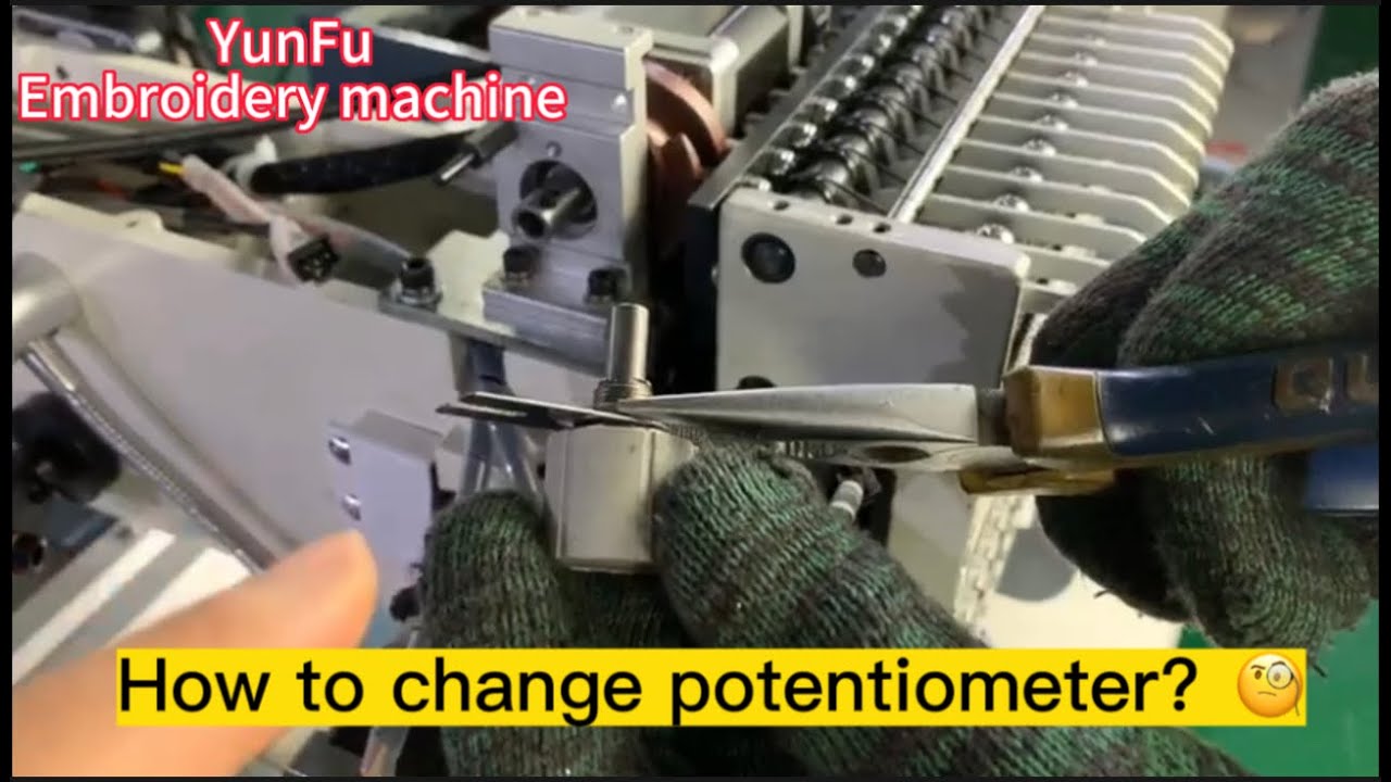 How to change embroidery machine potentiometer?