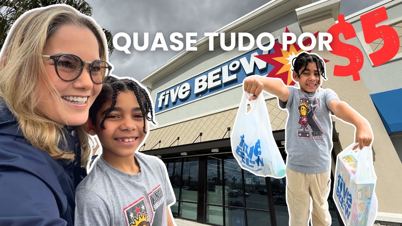 Five Below em Orlando 🇺🇸 Tour completo pela loja mais barata dos EUA!