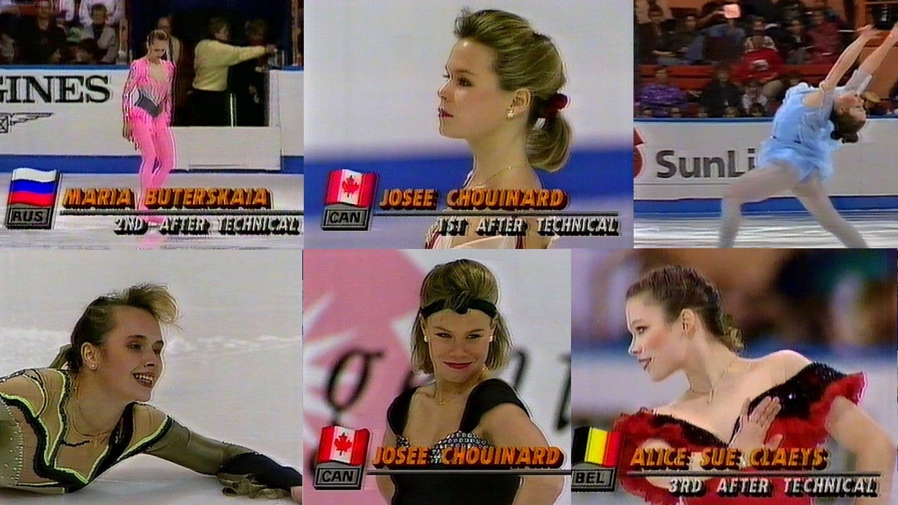 Women's free & ex. - top 3 | 1992 Skate Canada | Butyrskaya 🇷🇺🥇 Chouinard 🇨🇦🥈 Claeys 🇧🇪🥉