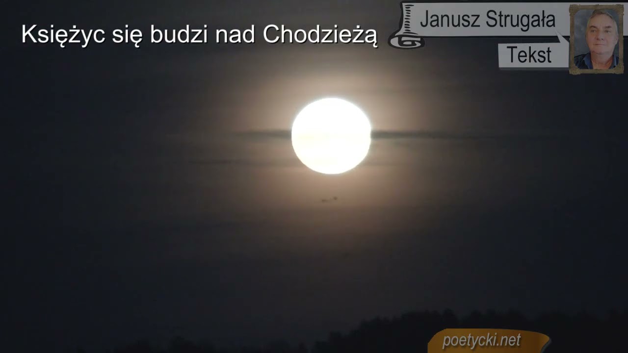 Księżyc się budzi nad Chodzieżą. Pełnia księżyca nad jeziorem chodzieskim