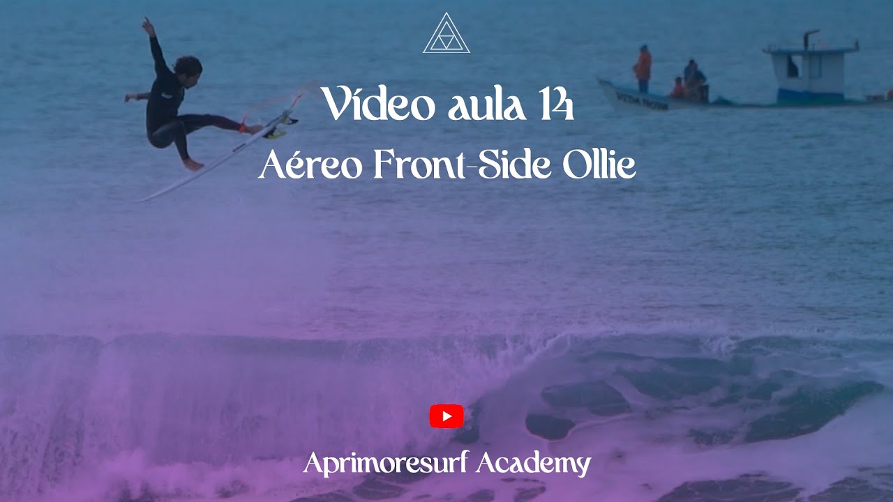 Como soltar um Aéreo Front Side Ollie? AprimoreSurf com Leandro e Yago Dora.