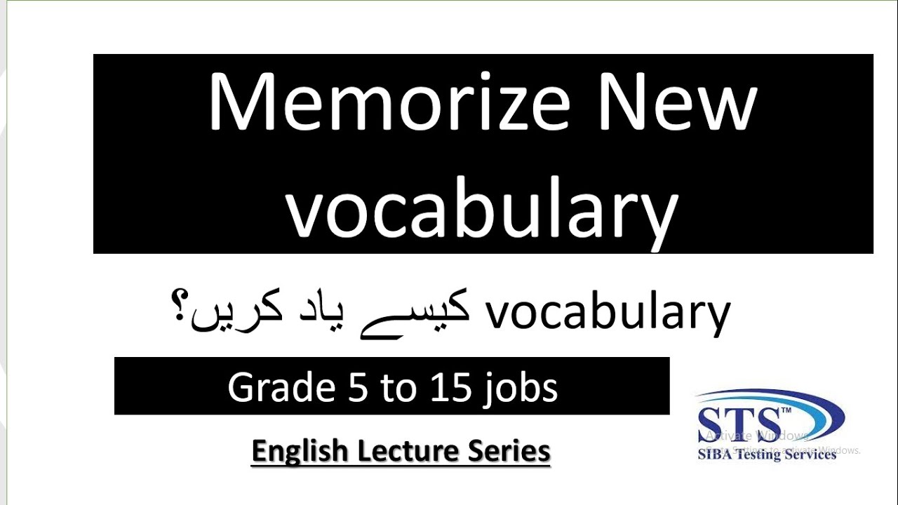 Grade 5 to 15 jobs : English Lecture Series | Mastering English Vocabulary using Root Words |iba job