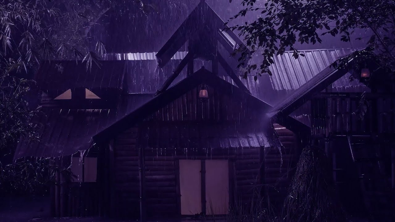 Heavy Rain on Tin Roof 🌧️ Realistic Night Rain ASMR for Deep Sleep, Study & Meditation🏠