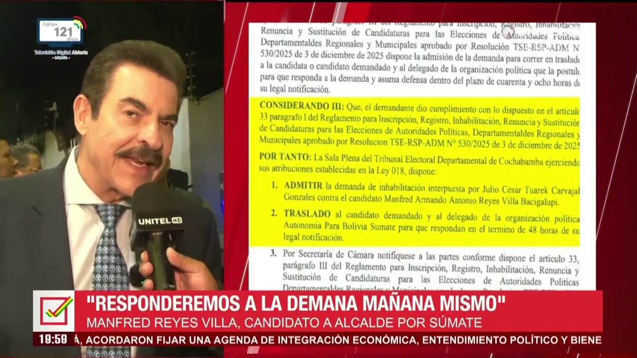Manfred asegura que cumple con la ley y que se ratificará su habilitación