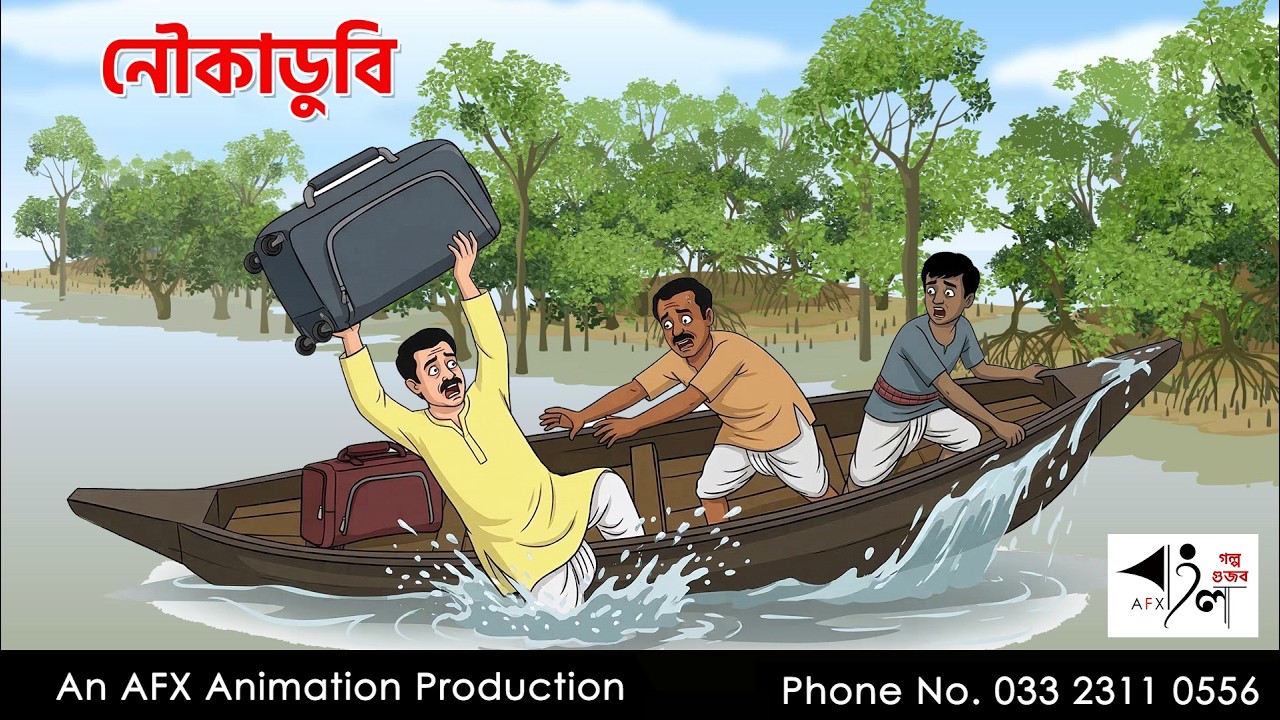 নৌকাডুবি I Bangla Cartoon | Thakurmar Jhuli jemon | AFX Animation