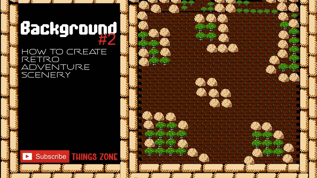 Aseprite Tutorial/Background #2: Retro Adventure Scene. Escenario de Aaventuras Retro/(Complete)