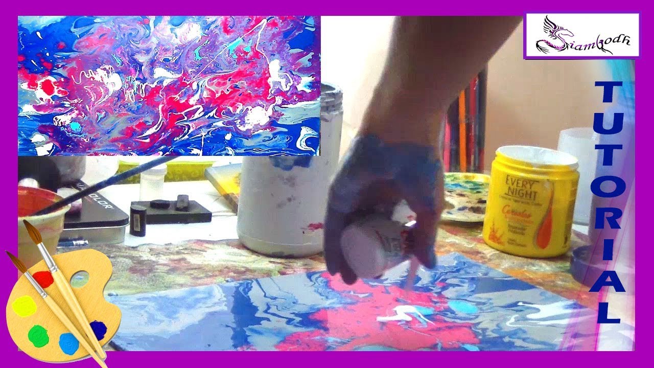 Pintura FLUIDA ejercicio 🎨 en acr&iacute;lico tutorial paso a paso