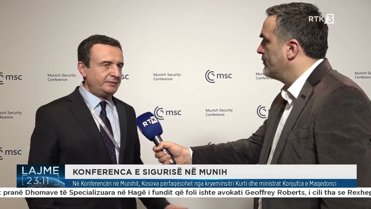 Intervistë e Kryeministrit Kurti në Konferencën e Munihit 13.02.2026