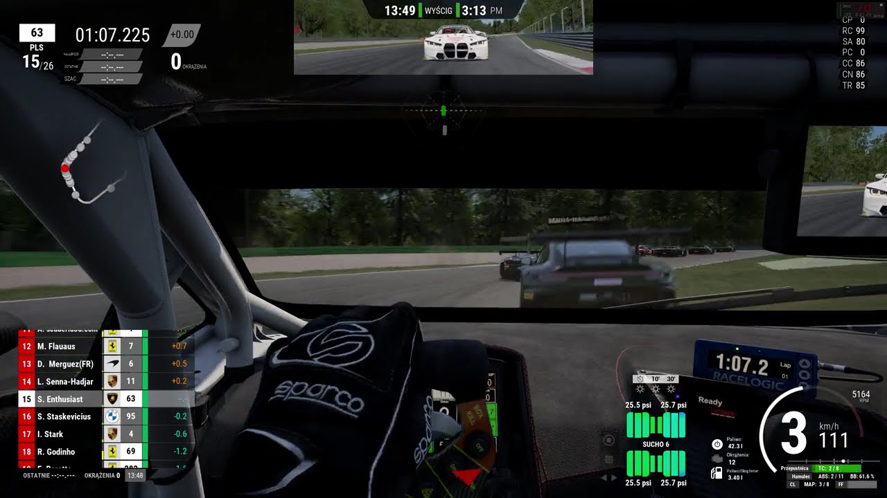 Crash Assetto Corsa Competizione | Moza R12 gameplay