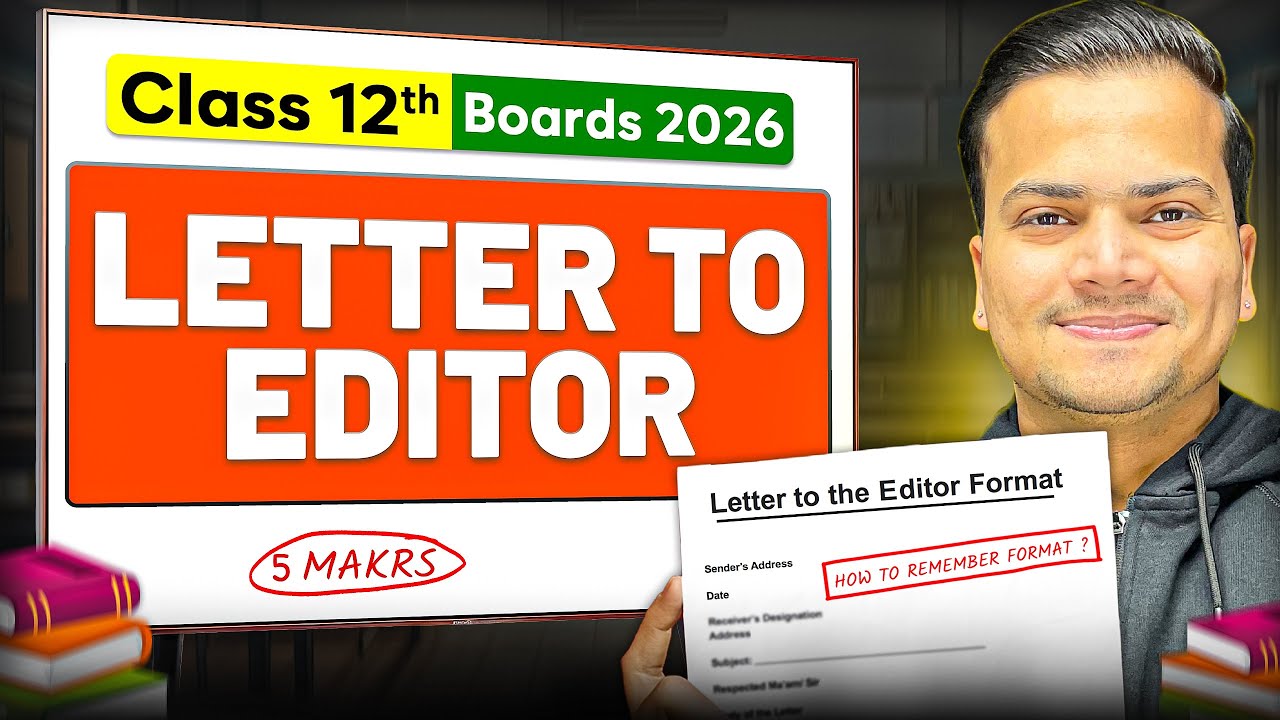 🔥 Letter to Editor in English | Class 10, 11, 12 | FORMAT With FIX LINES | Board 2026
