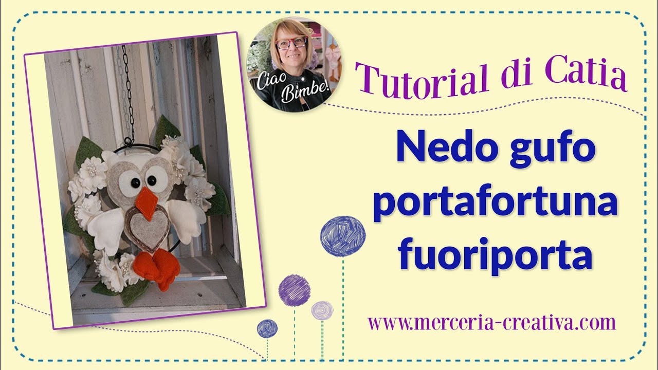 225# NEDO GUFO PORTAFORTUNA FUORIPORTA FAI DA TE TUTORIAL