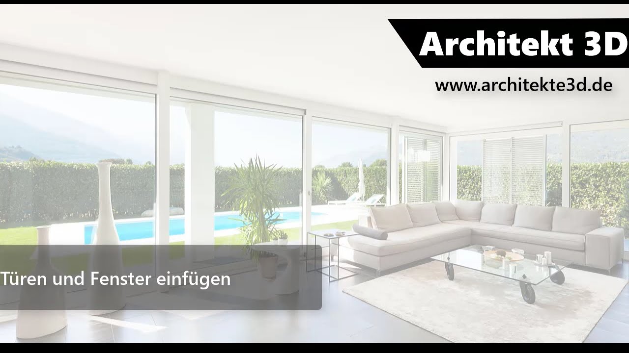 Architekt 3D©  -  Türen und Fenster einfügen
