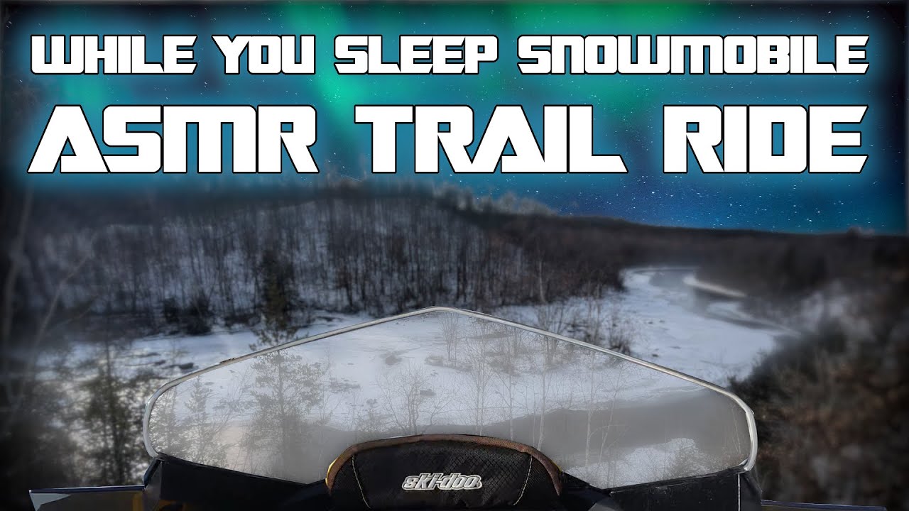Snowmobile ASMR come explore trails with me (no talking, trail ride )