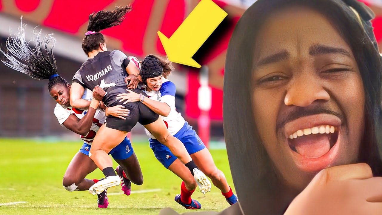 American's First Time Reacting To Women's Rugby...