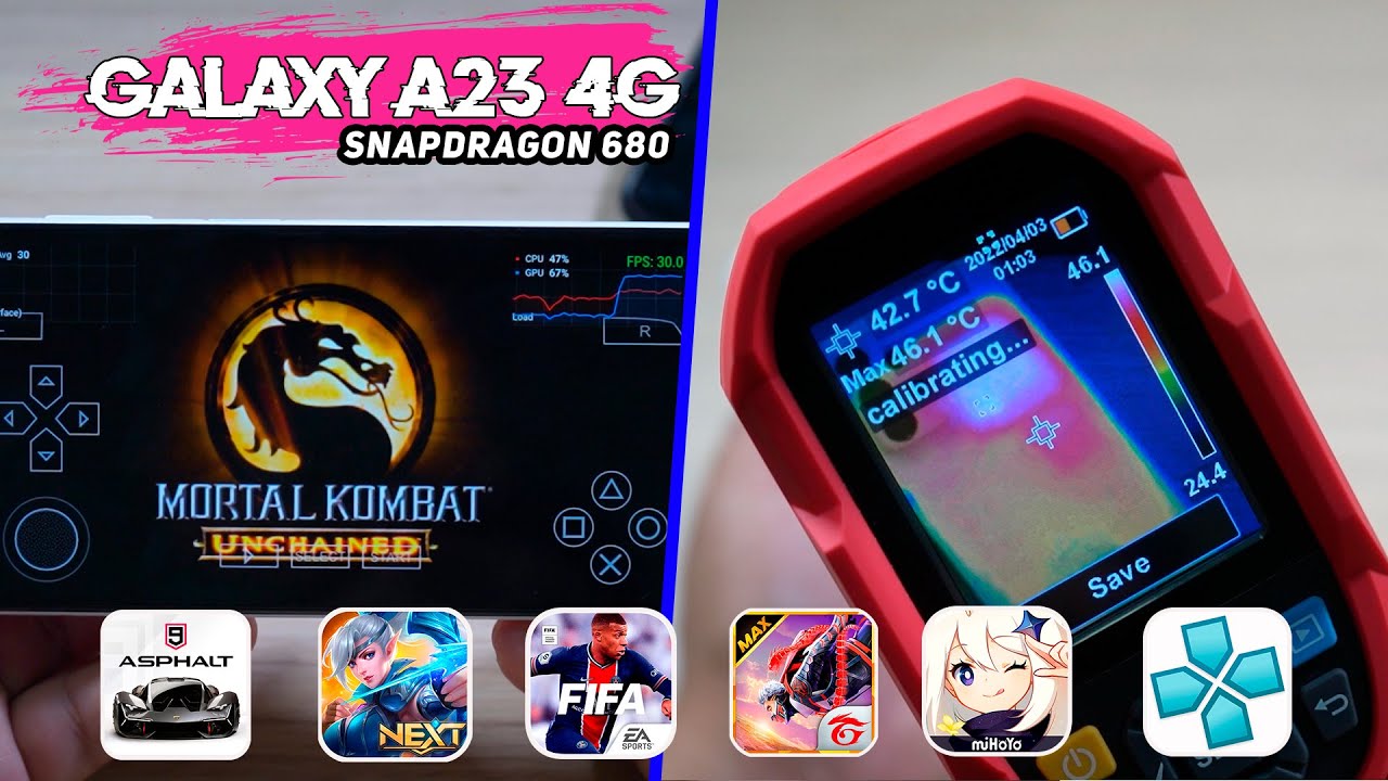 GALAXY A23 4G│Pruebas de POTENCIA y RENDIMIENTO│GENSHIN IMPACT, FREE FIRE MAX, MOBILE LEGENDS,PPSSPP